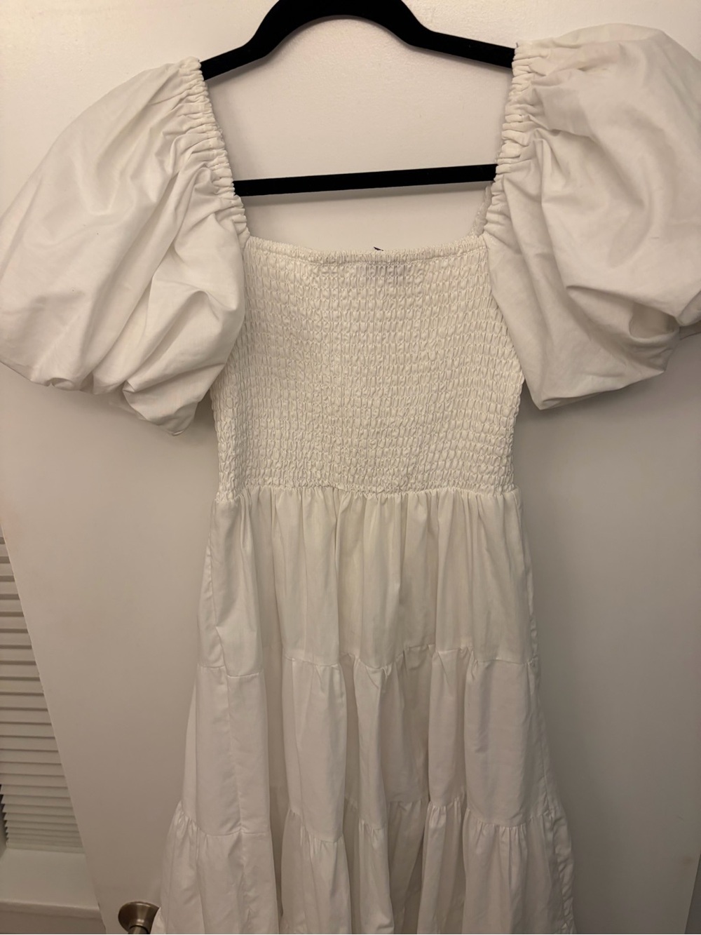 Petal & Pup White Puff-Sleeve Smocked Maxi Dress - Picture 3 of 5